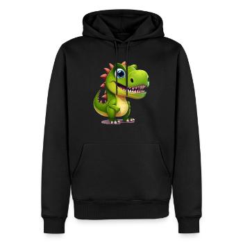 Dinosaurier - Männer Premium Bio Hoodie - Schwarz - Vorne - Nico (187cm)