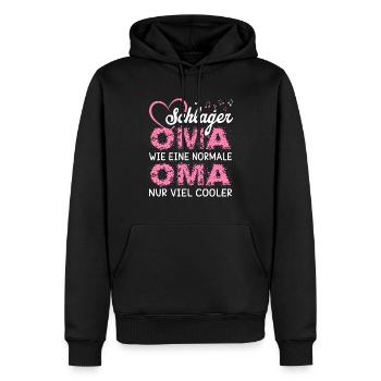 Schlager Oma wie eine normale Oma nur cooler - Männer Premium Bio Hoodie - Schwarz - Vorne - Nico (187cm)