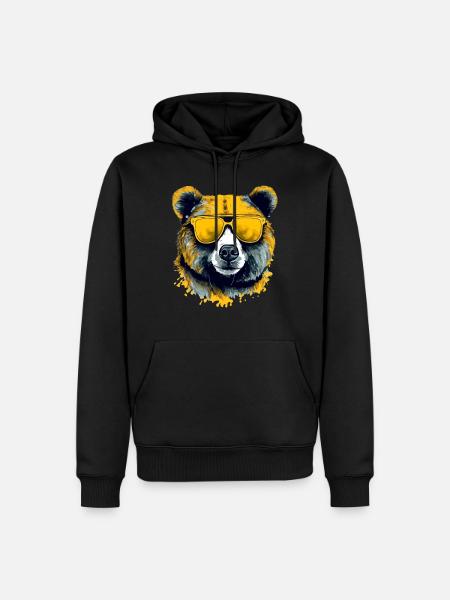 Arkor the spectacled bear - Men’s Premium Organic Hoodie - black