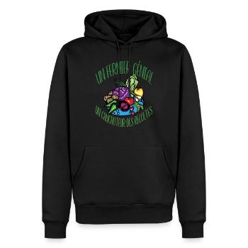 Un fermier génial un chuchoteur des cultures - Sweat à capuche Premium bio Homme - noir - Devant - Nico (187cm)