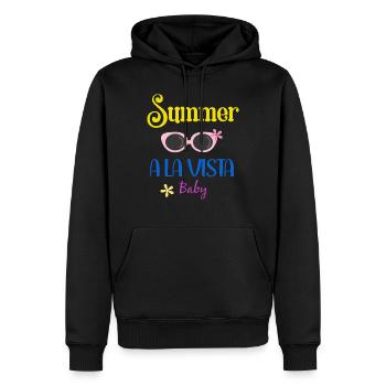 Sommerferien - Summer Vibes - Männer Premium Bio Hoodie - Schwarz - Vorne - Nico (187cm)