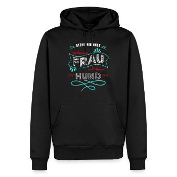 bday schäferhund humor lieben spruch windhund cool - Männer Premium Bio Hoodie - Schwarz - Vorne - Nico (187cm)