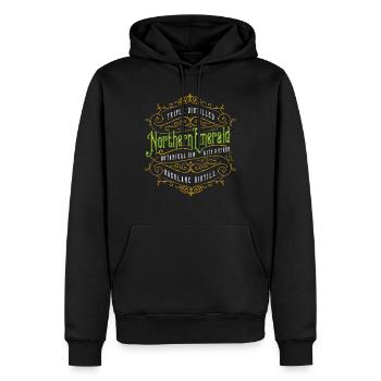 Northern Emerald - Men’s Premium Organic Hoodie - black - Front - Nico (187cm)