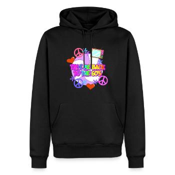 Take me back to the 60s - Sweat à capuche Premium bio Homme - noir - Devant - Nico (187cm)