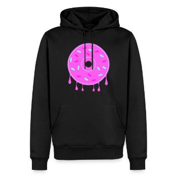beignet - Sweat à capuche Premium bio Homme - noir - Devant - Nico (187cm)