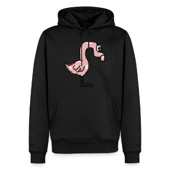 Mega trockener und lustiger Flamingo - Männer Premium Bio Hoodie - Schwarz - Vorne - Nico (187cm)