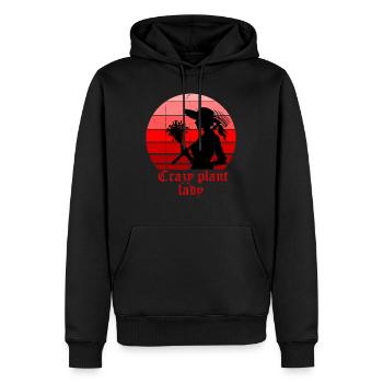 Crazy plant lady, leidenschaftliche Gärtnerin - Männer Premium Bio Hoodie - Schwarz - Vorne - Nico (187cm)
