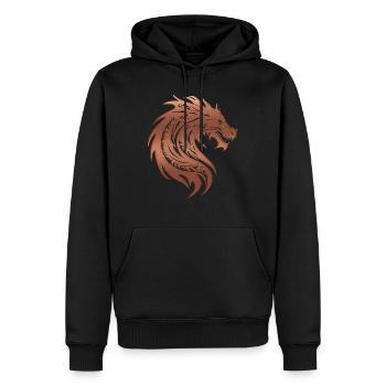 Fantasy Dragon Anime Dragon Head Mythical reptile - Men’s Premium Organic Hoodie - black - Front - Nico (187cm)