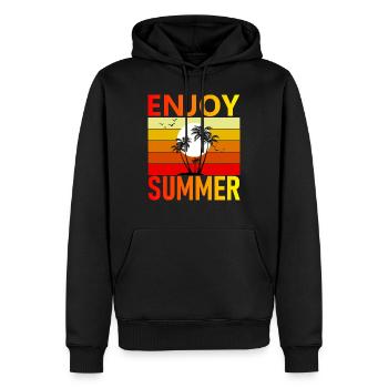 Genießen Sie den Sommer - Männer Premium Bio Hoodie - Schwarz - Vorne - Nico (187cm)
