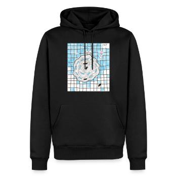 Wirrwarr 18 - Männer Premium Bio Hoodie - Schwarz - Vorne - Nico (187cm)