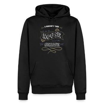 Statement Abort Greg Abbott Barber Hair Girl Women - Men’s Premium Organic Hoodie - black - Front - Nico (187cm)