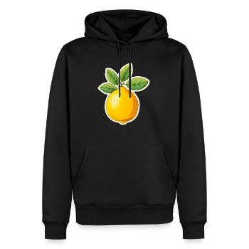 Citron à 4 feuilles - Sweat à capuche Premium bio Homme - noir - Devant - Nico (187cm)