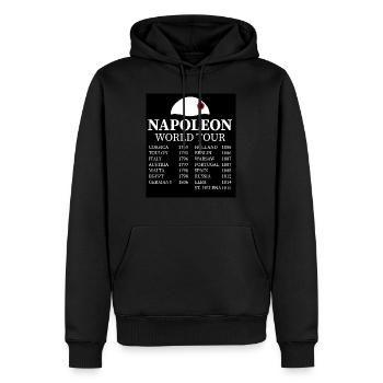 Napoleon Bonaparte Weltreise - Männer Premium Bio Hoodie - Schwarz - Vorne - Nico (187cm)