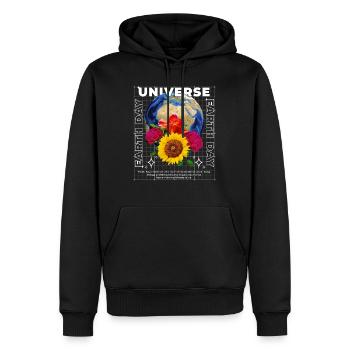Earth Day - Men’s Premium Organic Hoodie - black - Front - Nico (187cm)