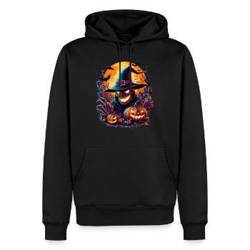 Halloween-1 - Männer Premium Bio Hoodie - Schwarz - Vorne - Nico (187cm)