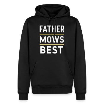 Father Mows Best - Männer Premium Bio Hoodie - Schwarz - Vorne - Nico (187cm)