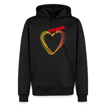 #bestfriendsforever - Männer Premium Bio Hoodie - Schwarz - Vorne - Nico (187cm)