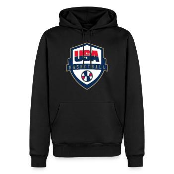 TEAM USA - Men’s Premium Organic Hoodie - black - Front - Nico (187cm)