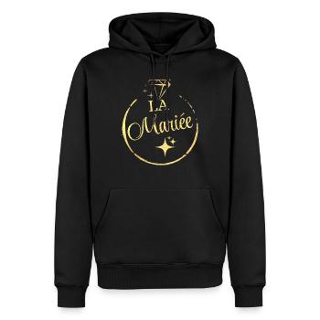 la mariée doré - Sweat à capuche Premium bio Homme - noir - Devant - Nico (187cm)