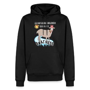 Goatness is My New Years Resolution - Männer Premium Bio Hoodie - Schwarz - Vorne - Nico (187cm)