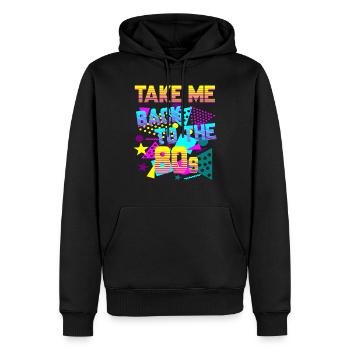Ramenez-moi dans les années 80 - Sweat à capuche Premium bio Homme - noir - Devant - Nico (187cm)