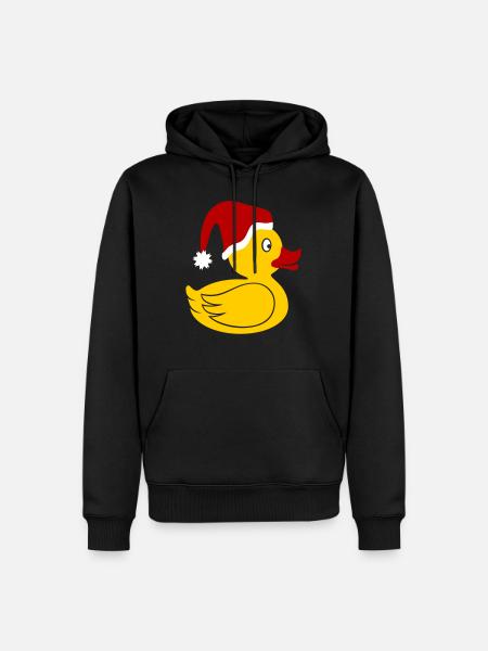 Weihnachtsente Xmas Gummiente Fun Kinder Kids - Herre Premium økologisk hoodie - sort
