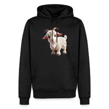 Ziege 3 - Männer Premium Bio Hoodie - Schwarz - Vorne - Nico (187cm)