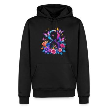 Frauentag: 8. Marsch gemeinsam für Stärke und Freiheit - Männer Premium Bio Hoodie - Schwarz - Vorne - Nico (187cm)