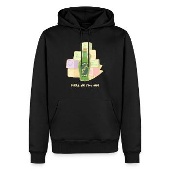 Huile et Savon : Marché de Provence - Sweat à capuche Premium bio Homme - noir - Devant - Nico (187cm)