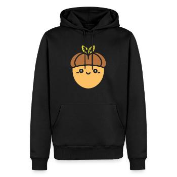 gland - Sweat à capuche Premium bio Homme - noir - Devant - Nico (187cm)