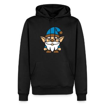 Zwerg - Männer Premium Bio Hoodie - Schwarz - Vorne - Nico (187cm)