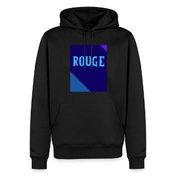 ROUGE Tableau Rectangle Triangles - Sweat à capuche Premium bio Homme - noir - Devant - Nico (187cm)