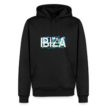 Ibiza - Sweat à capuche Premium bio Homme - noir - Devant - Nico (187cm)