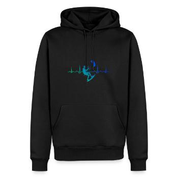 Kitesurf Kitesurf Kiting Kitesurfeur Homme - Sweat à capuche Premium bio Homme - noir - Devant - Nico (187cm)