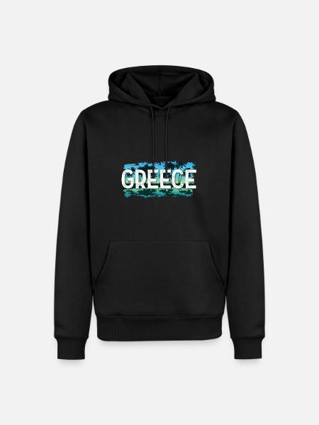Greece - Men’s Premium Organic Hoodie - black