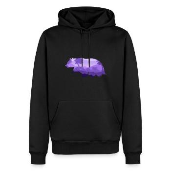 Ours - Sweat à capuche Premium bio Homme - noir - Devant - Nico (187cm)