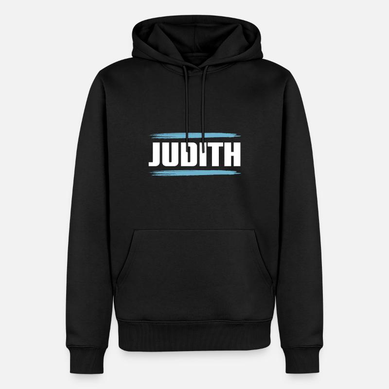 Judith - Sweat à capuche Premium bio Homme - noir