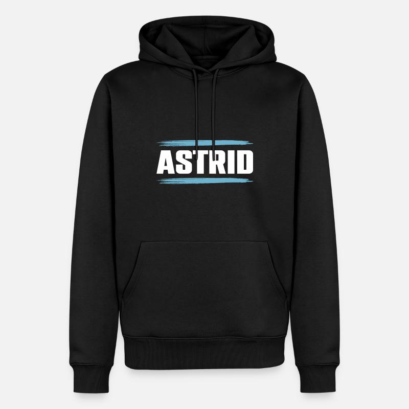 Astrid - Sweat à capuche Premium bio Homme - noir