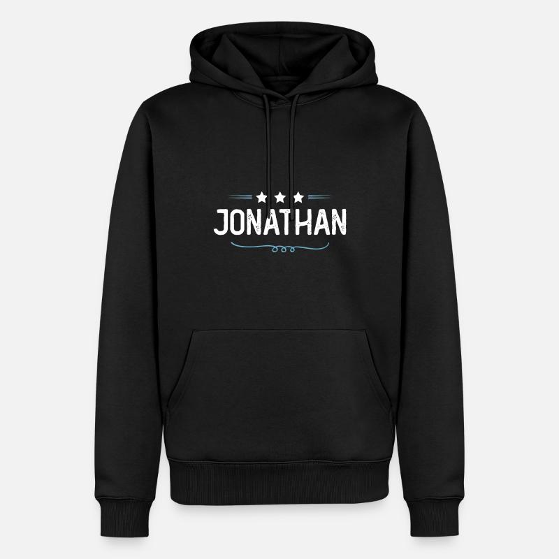 Jonathan - Sweat à capuche Premium bio Homme - noir