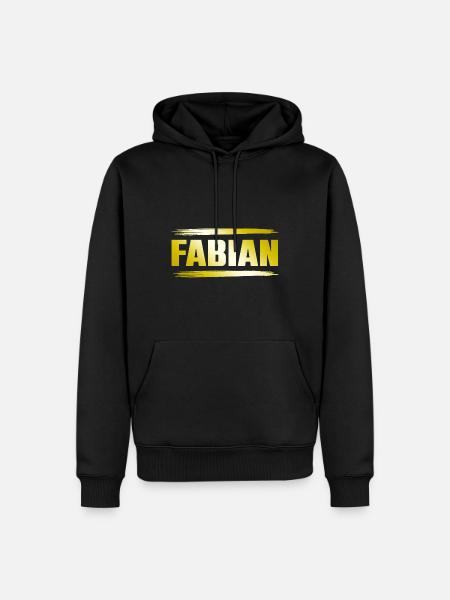 Fabian - Männer Premium Bio Hoodie - Schwarz