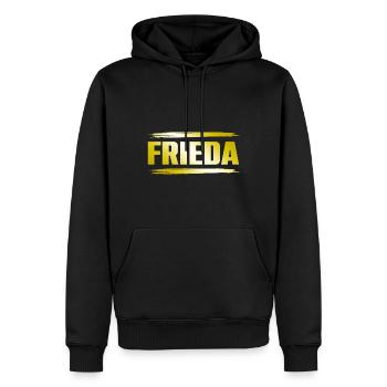 Frieda - Sweat à capuche Premium bio Homme - noir - Devant - Nico (187cm)