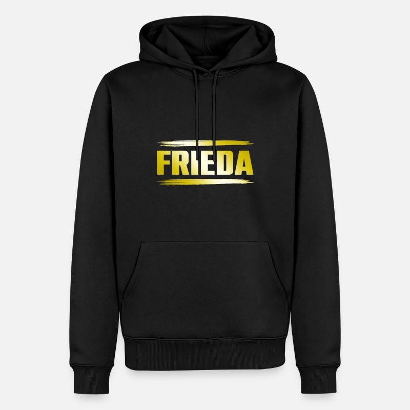 Frieda - Sweat à capuche Premium bio Homme - noir