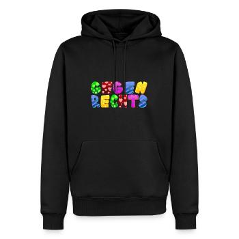 AfD stoppen gegen rechts Demokratie Vielfalt links - Männer Premium Bio Hoodie - Schwarz - Vorne - Nico (187cm)