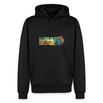 Stricken Stricken Stricken Liebhaber Geschenk - Männer Premium Bio Hoodie - Schwarz - Vorne - Nico (187cm)