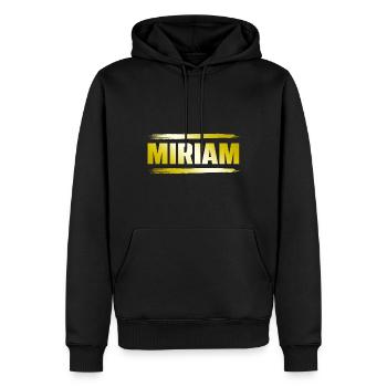 Miriam - Sweat à capuche Premium bio Homme - noir - Devant - Nico (187cm)