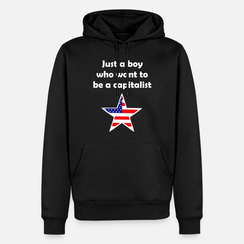 Der Kapitalist - Männer Premium Bio Hoodie - Schwarz