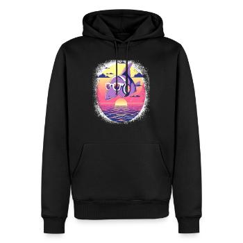 bass fishing tshirts gift idea boating - Männer Premium Bio Hoodie - Schwarz - Vorne - Nico (187cm)