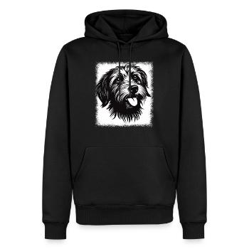 funny quote beagle lover gift animal happy - Männer Premium Bio Hoodie - Schwarz - Vorne - Nico (187cm)