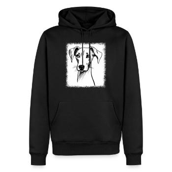 devis cadeau anniversaire cadeau génial sauvetage - Sweat à capuche Premium bio Homme - noir - Devant - Nico (187cm)