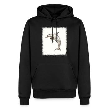 bday marine life birthday awesome fisherman - Männer Premium Bio Hoodie - Schwarz - Vorne - Nico (187cm)